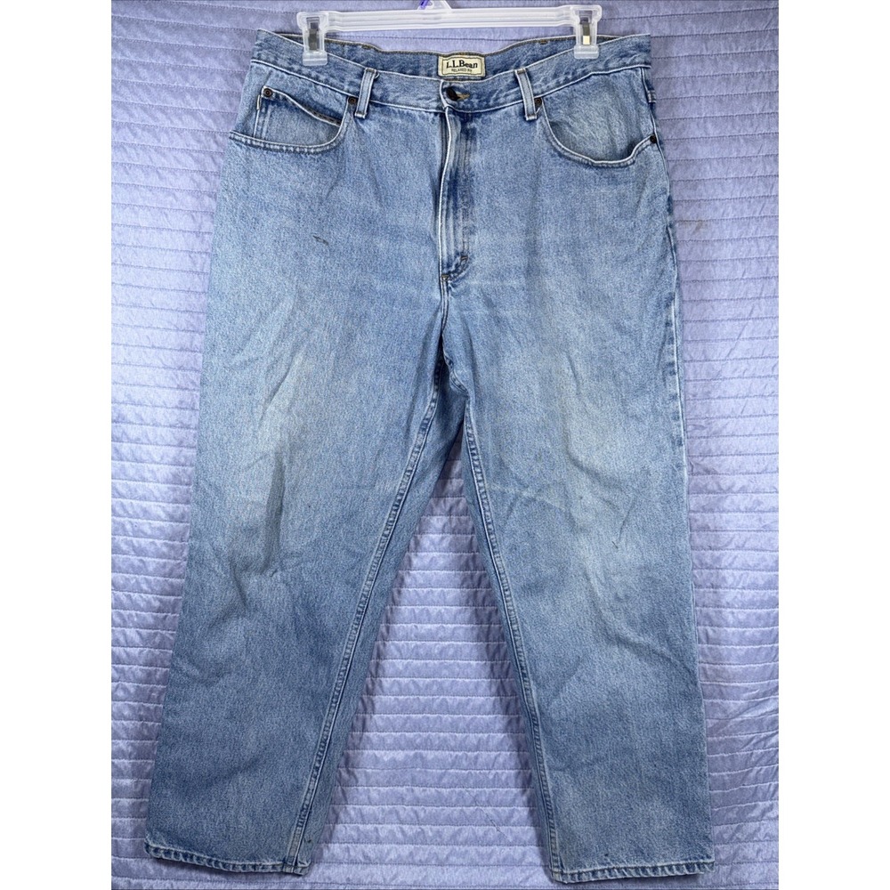 L.L.Bean Relaxed Fitโ Men's Jeans 38x30 Blue Denim 100% Cotton